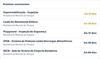 Próximos vencimentos